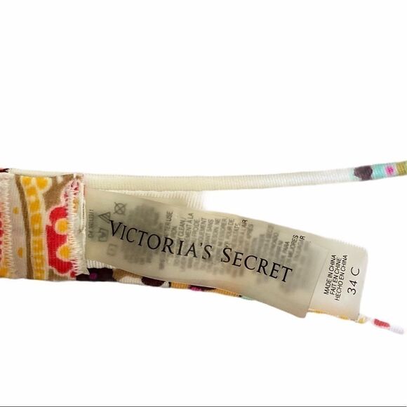 Victoria’s Secret Beach Sexy Paisley Paradise Push-Up Halter Bikini Top 34C - Picture 4 of 5